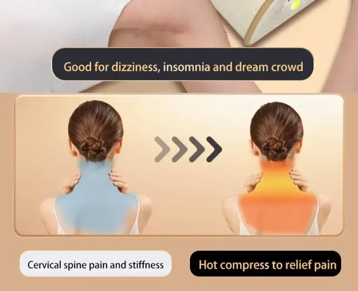 Electric Neck Massage Pillow Vibration Head Massage Pillow Cervical Spine Support Cushion - Image 4