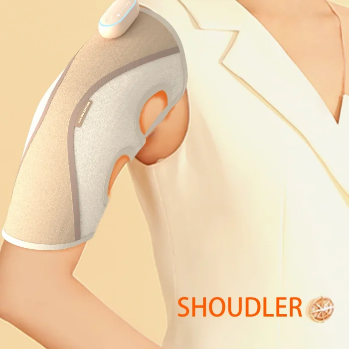 Hot Compress Knee Brace: Vibration Massage Shoulder Wrap. Wireless Belt for Joint Pain Relief. Knee Massager Machine - Image 3