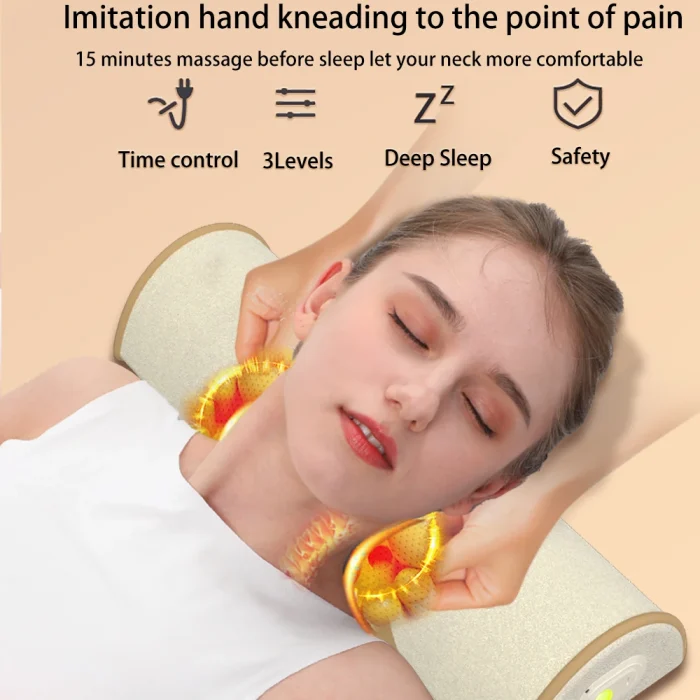 Electric Neck Massage Pillow Vibration Head Massage Pillow Cervical Spine Support Cushion - Image 2