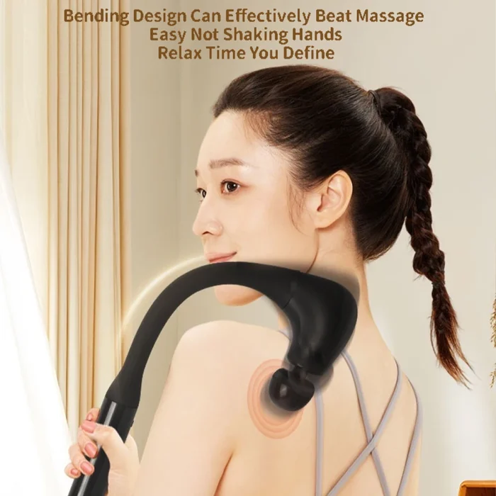 HEZHENG New Extended-Handle Massage Gun Back Powerful Percussion Fascia Gun Muscle Fatigue Relaxing Massage Device - Image 4