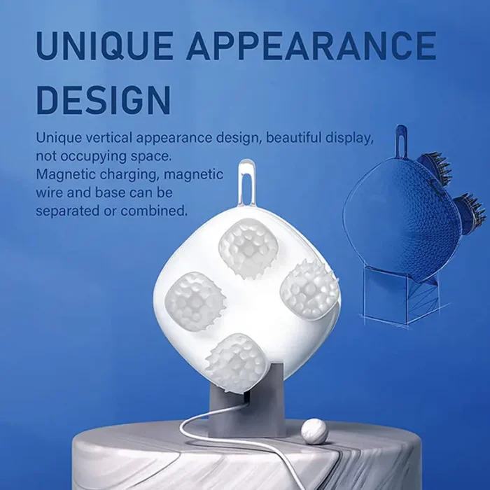 New Product Ideas 2024 Portable IPX7 Waterproof Head Massager Far Infrared Therapy Electric EMS Electric Head Massager - Image 2