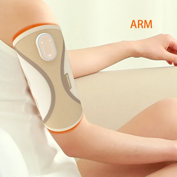 Hot Compress Knee Brace: Vibration Massage Shoulder Wrap. Wireless Belt for Joint Pain Relief. Knee Massager Machine