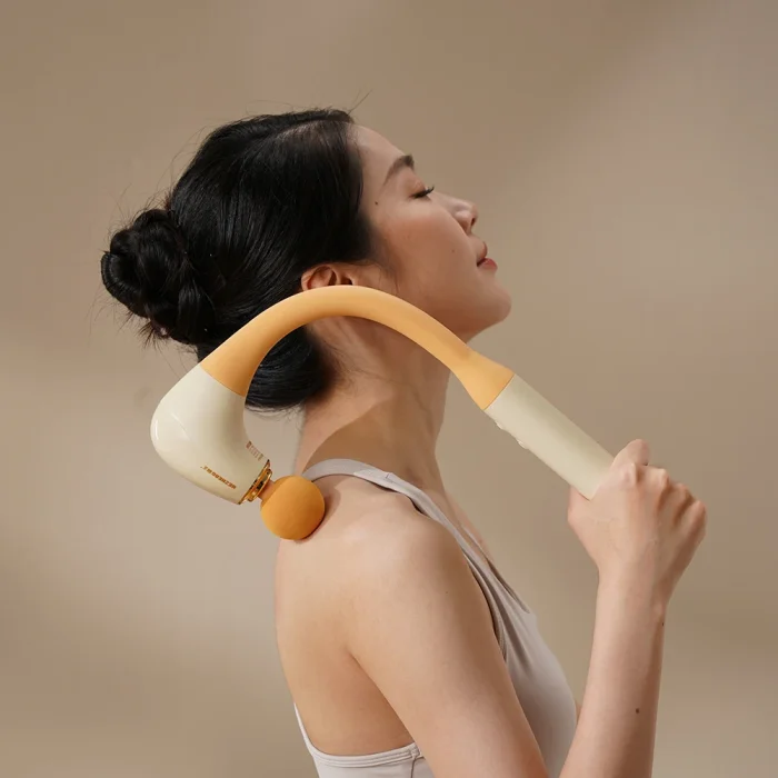 HEZHENG New Extended-Handle Massage Gun Back Powerful Percussion Fascia Gun Muscle Fatigue Relaxing Massage Device - Image 2