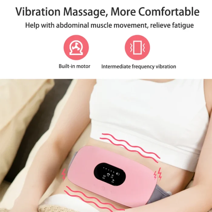 HEZHENG Intelligent Menstrual Pain Relief Device Machine for Woman Abdominal Massage Waist Warm Abdomen Compression Massager - Image 3