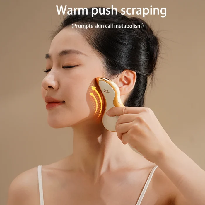 Popular Product 2025 Skin Beauty Scraping Face Neck Lifting Massager Personal Home Use Electric Heating Vibration Gua Sha Board - Image 5