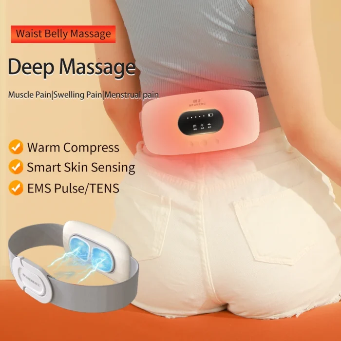 HEZHENG Intelligent Menstrual Pain Relief Device Machine for Woman Abdominal Massage Waist Warm Abdomen Compression Massager - Image 6