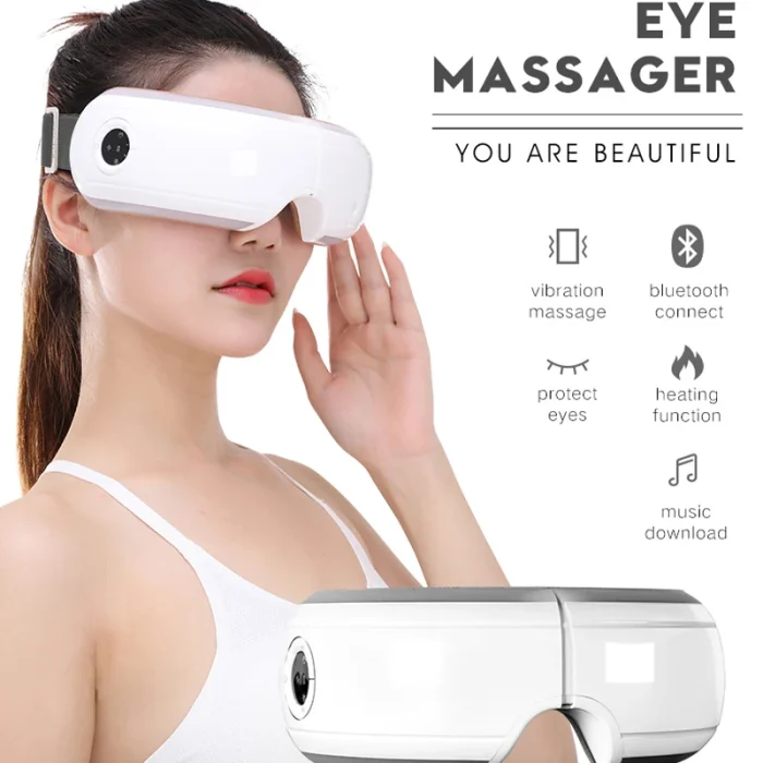 Hot Selling Eye Mask Sleep Air Compression Eye Air Bag Massage Heating Vibration Care Eye Massager with Relaxing Music - Image 2