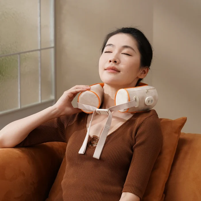 2024 New Design Hot Compress Neck & Shoulder Massage Equipment 5D Rotation Kneading Cervical Massage Pillow Deep Tissue Relax - Image 6