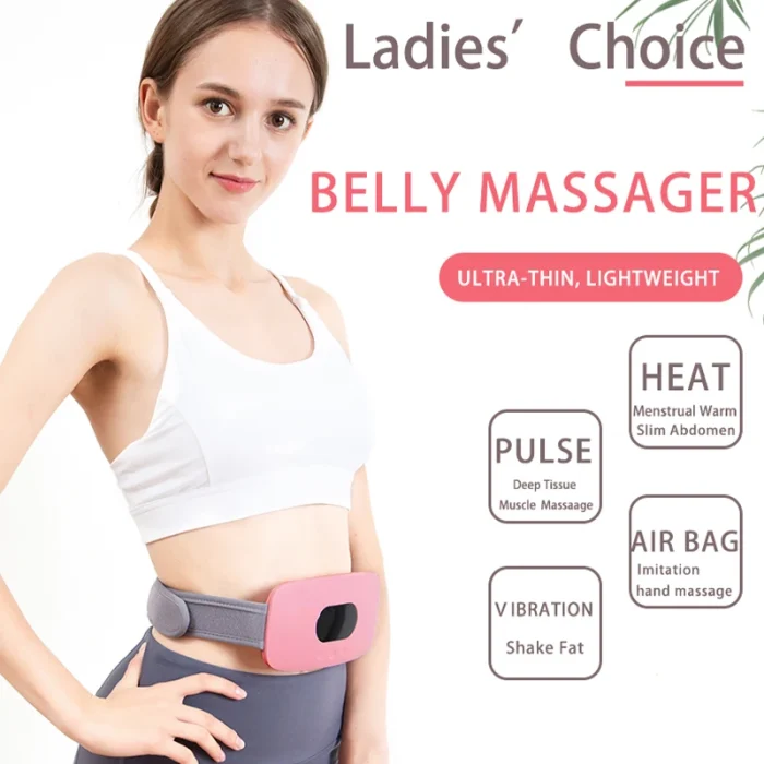 HEZHENG Intelligent Menstrual Pain Relief Device Machine for Woman Abdominal Massage Waist Warm Abdomen Compression Massager