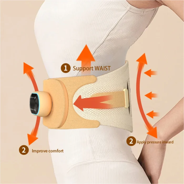 2025 NEW Ideas Electric Medical Back Brace Lumbar Belt Weight Loss Slimming Massage Heated Low Back Massager - Image 4