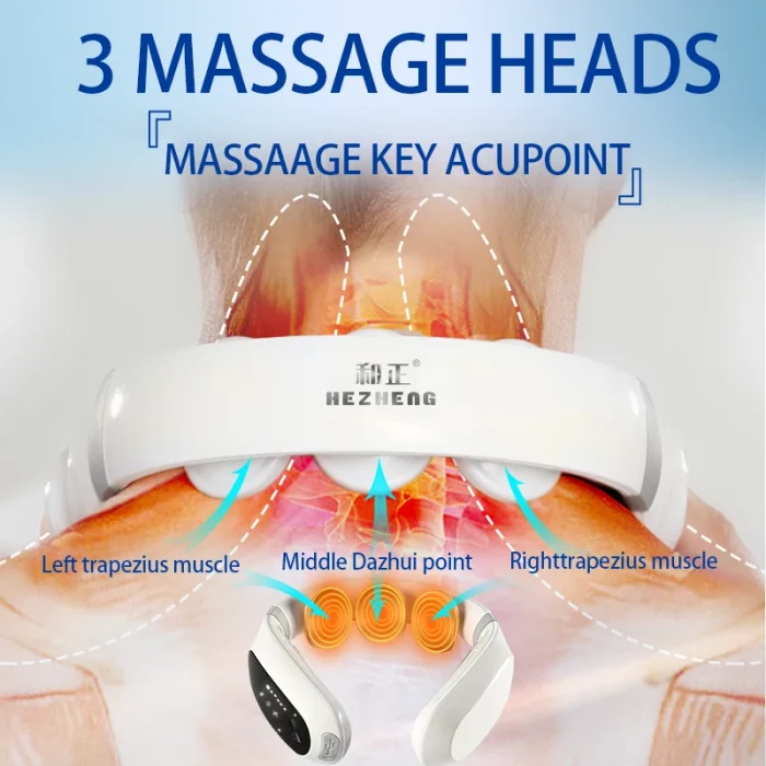2025 New Ideas Smart Health Wellness Neck Shoulder Massager TENS Heating Therapy EMS Muscle Pain Relief Smart Cervical Massage - Image 4