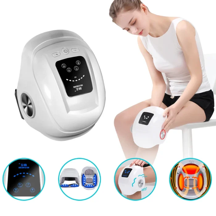 Rechargeable Electric Infrared Knee Massager With Air Pressure, Vibration, Heating for Rehabilitation, Pain Relief,Physiotherapy