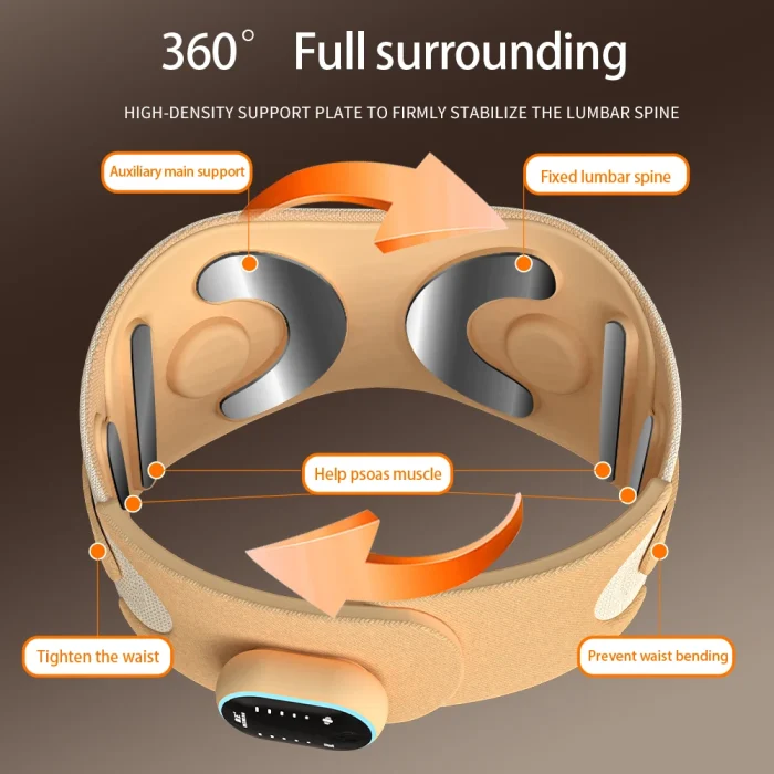 2025 NEW Ideas Electric Medical Back Brace Lumbar Belt Weight Loss Slimming Massage Heated Low Back Massager - Image 5