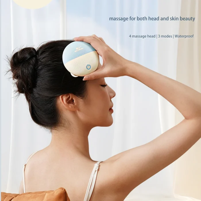 Electric Scalp Massager with LED Light Waterproof Head Massager Heating Stress Relax Handheld Hair Scalp Massager Stress Relief - Image 5