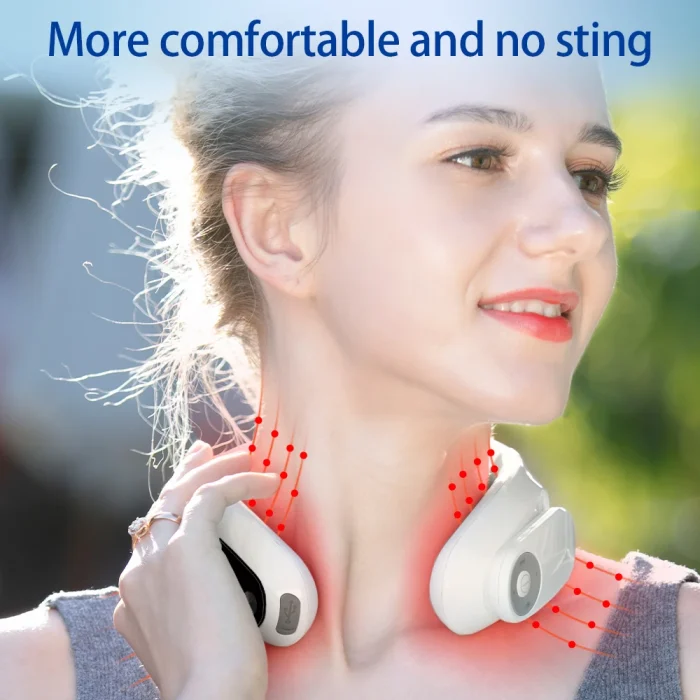 HEZHENG 2025 New Electromagnetic Relieve Cervical Muscle Pain Relief and Tension Pulse Smart Neck Massager with Heat Vibration - Image 5