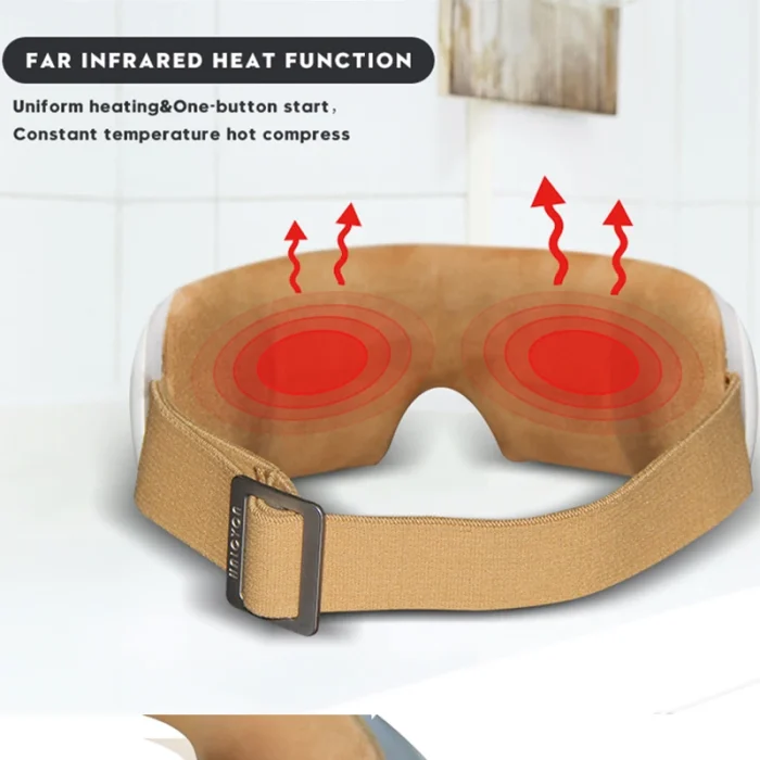 Hot Selling Eye Mask Sleep Air Compression Eye Air Bag Massage Heating Vibration Care Eye Massager with Relaxing Music - Image 4